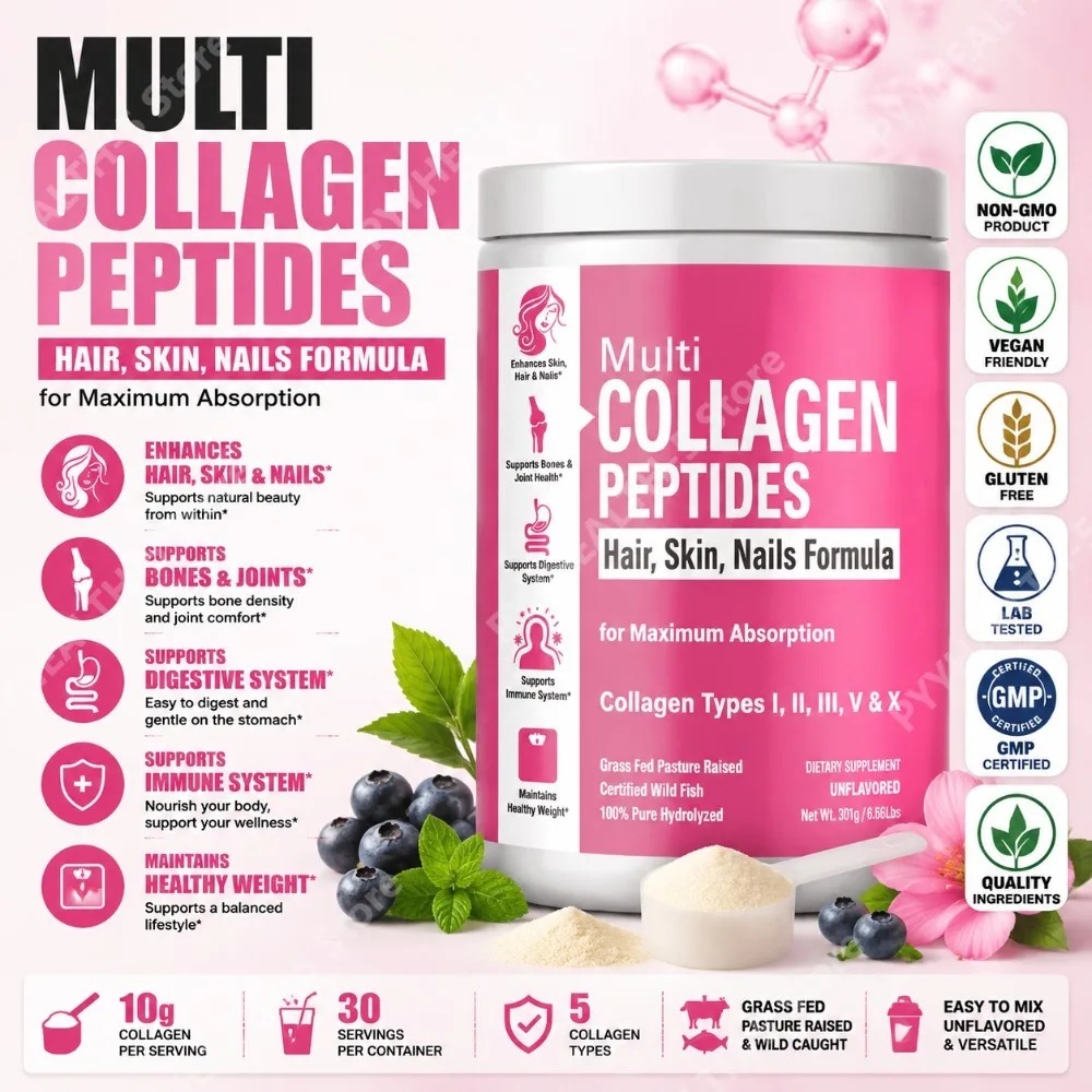 X Nutrition - Hydrolyzed Multi Collagen Powder with Types