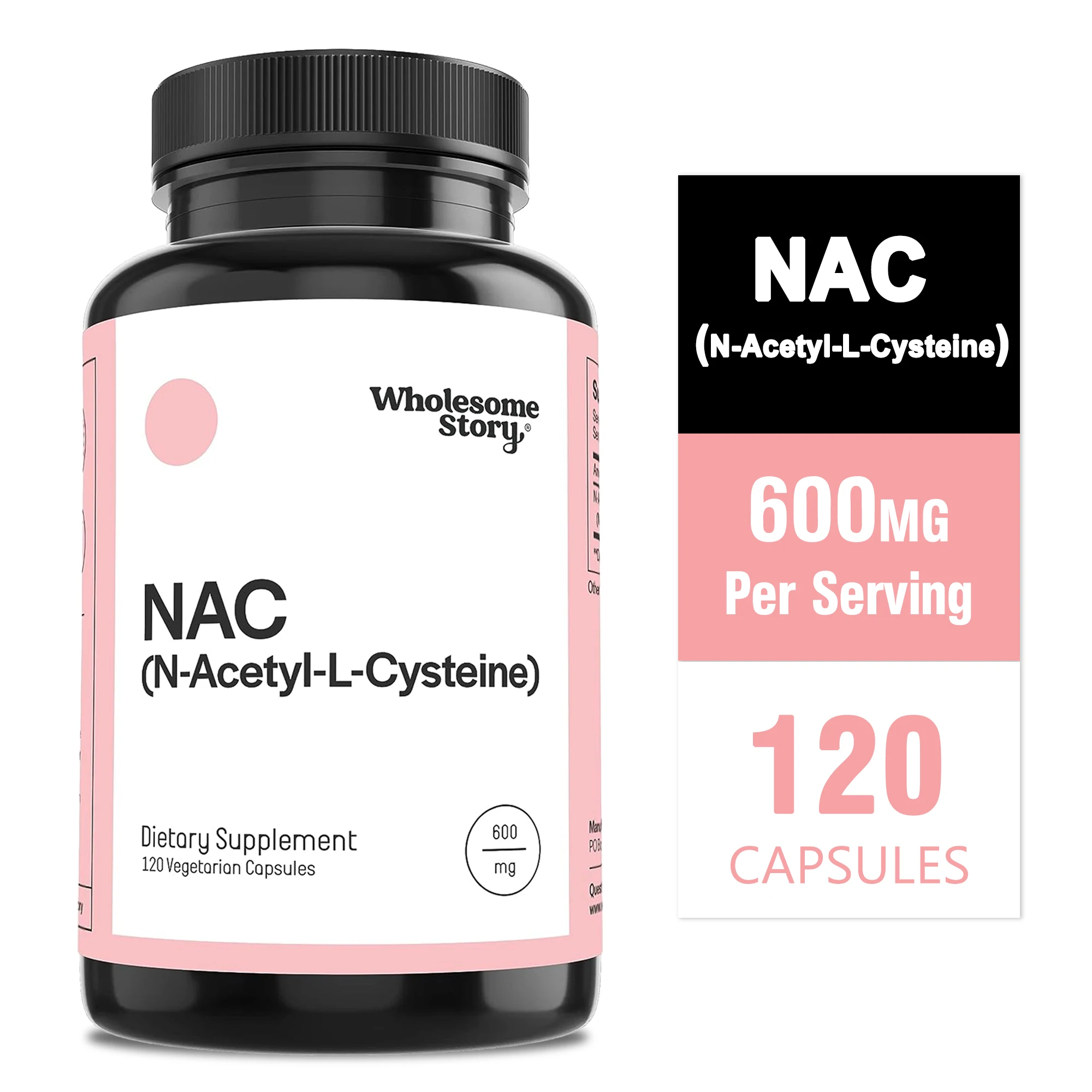 Nac N Acetyl Cysteine - NAC (N-Acetyl L-Cysteine) 600mg - Antioxidant