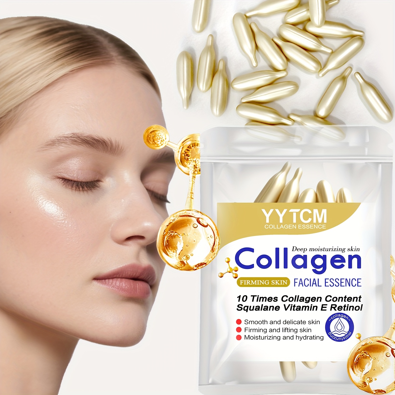 X Nutrition - Collagen Firming Capsule Serum, moisturizes and
