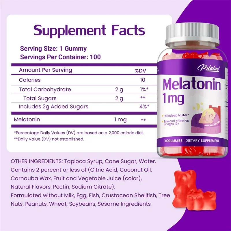 Melatonin Gummies 1mg - Helps  - Melatonin Sleep Gummy 评论和价格