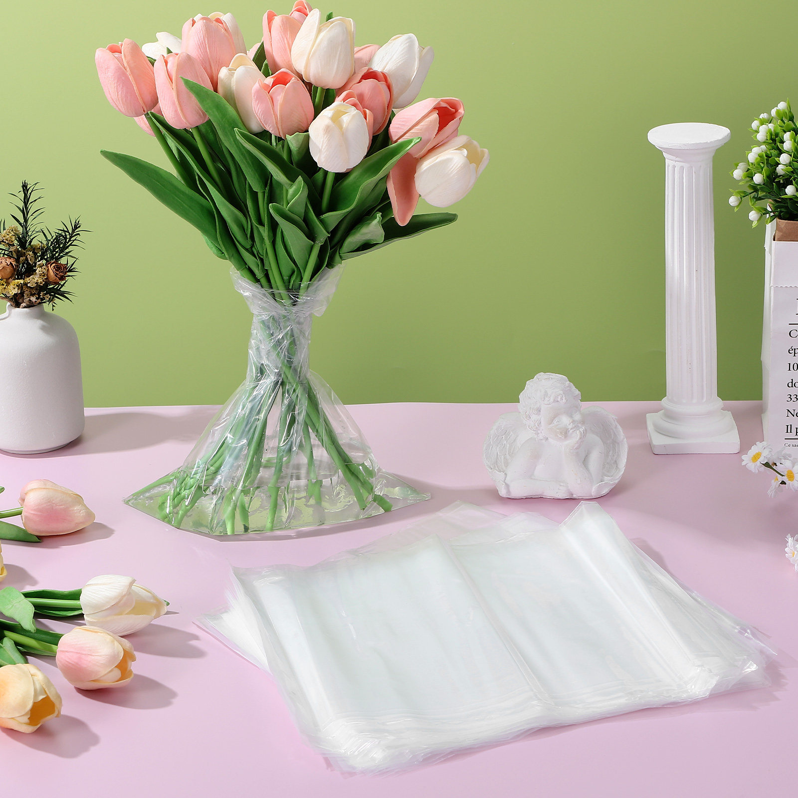 50pcs Flower Bags Plastic Fres - Nutrition & Fitness Station 评论和价格