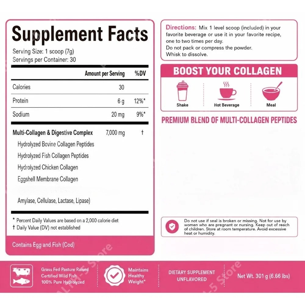 Hydrolyzed Multi Collagen Powd - X Nutrition 评论和价格