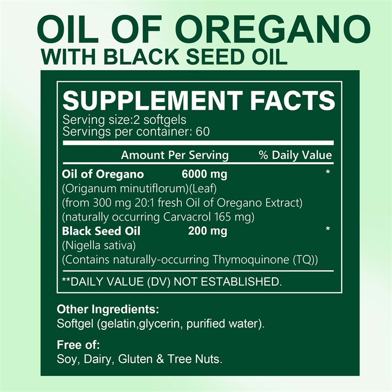 Oregano Oil Capsules - with Bl - Black Seed Oil Capsule 评论和价格