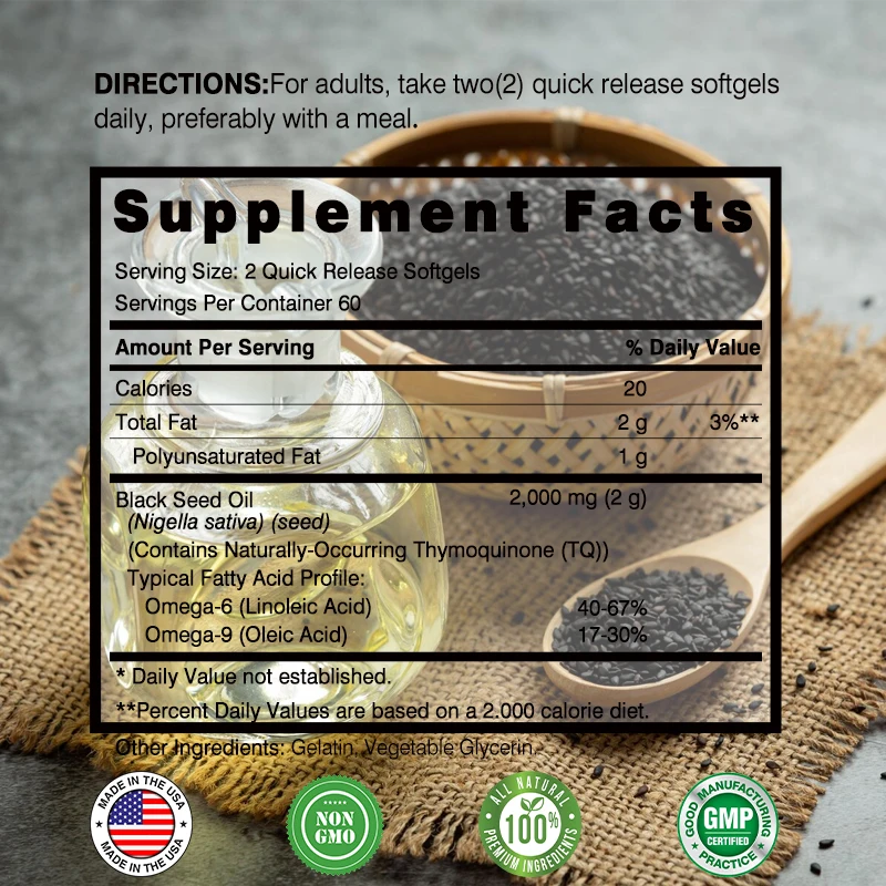 Black Seed Oil - Promotes Over - Black Seed Oil Capsule 评论和价格