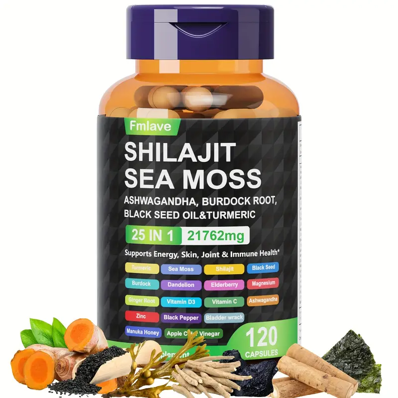 Fmlave 25 in 1 Sea Moss Black  - Black Seed Oil Capsule 评论和价格
