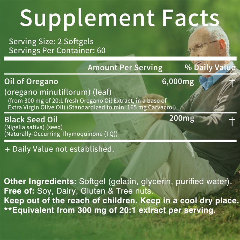 Oil of Oregano - Contains Blac - Black Seed Oil Capsule 评论和价格