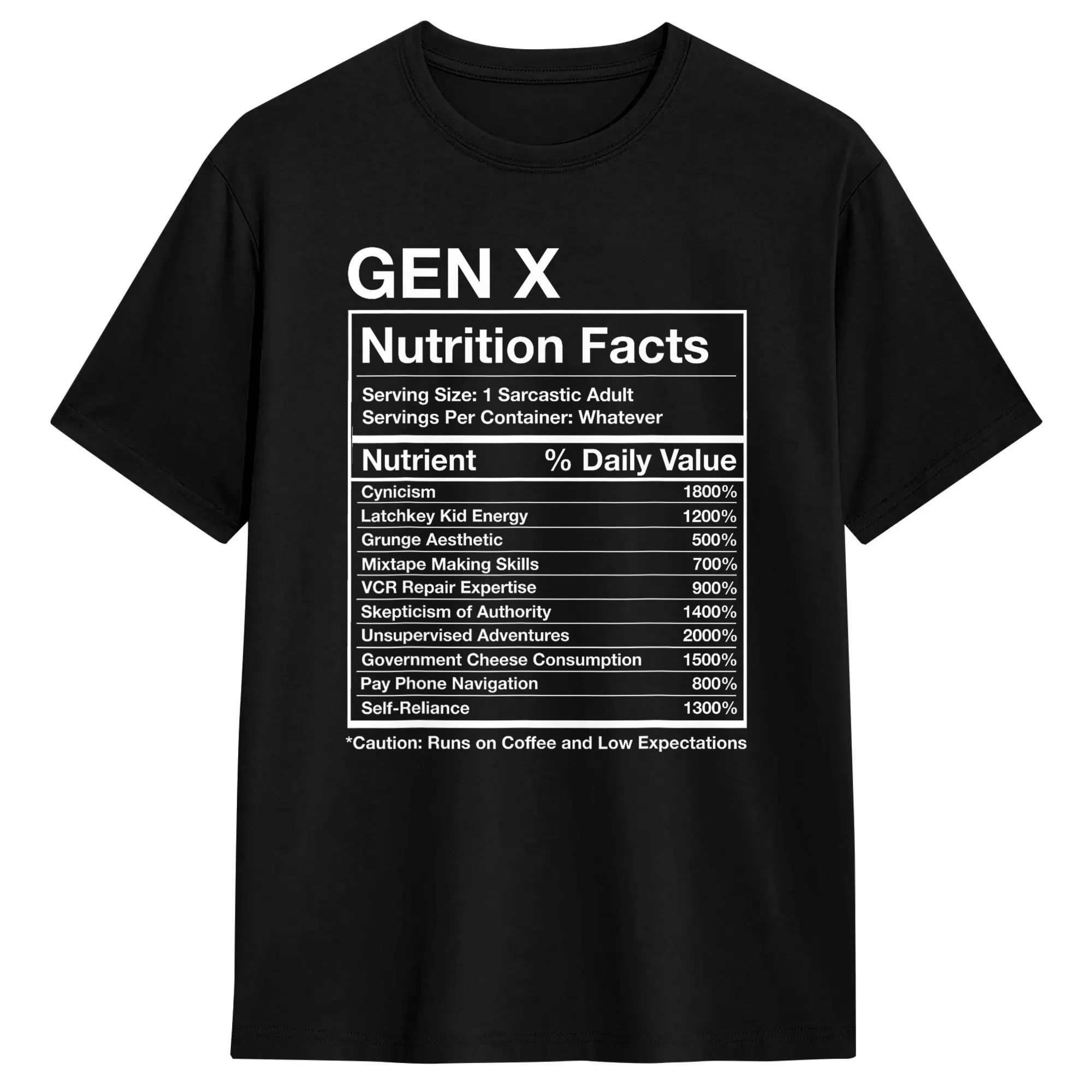 Gen X Nutrition Facts - Funny  - X Nutrition 评论和价格