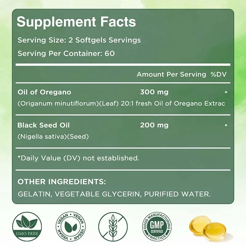 Oregano Oil Capsules - Antioxi - Black Seed Oil Capsule 评论和价格