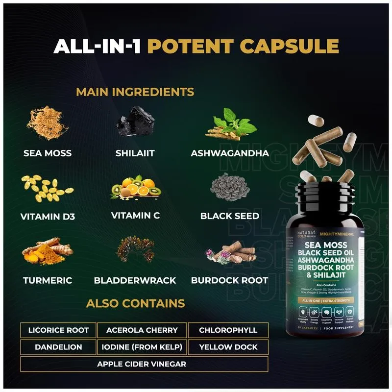 Black Seed Oil, Shilajit, Sea  - Black Seed Oil Capsule 评论和价格